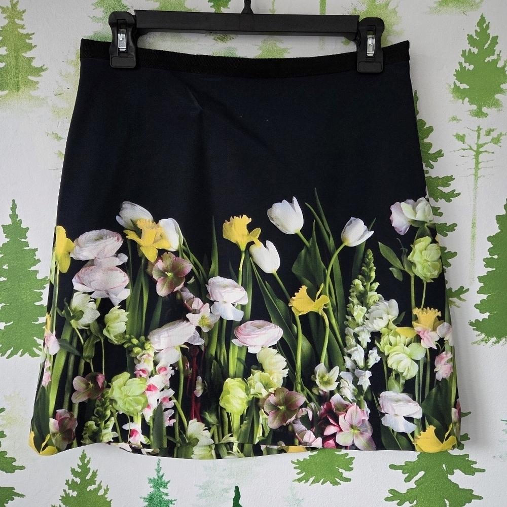 Victoria Beckham Floral Mini Skirt.